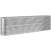 vidaXL Hochbeet Verzinkter Stahl 260x40x68 cm Silbern