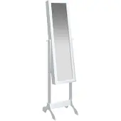 vidaXL Standspiegel Weiß 34x37x146 cm