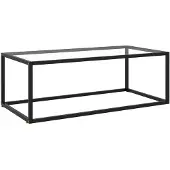 vidaXL Couchtisch Schwarz mit Hartglas 100x50x35 cm