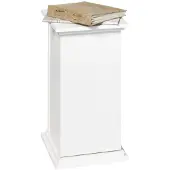 FMD Container "Essex", weiß, B:30cm H:57,4cm T:30cm, Holzwerkstoff, Schränke, Container, Standregal/Blumensäule, Stauraum in zwei Höhen, Breite 30 cm