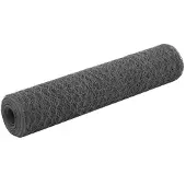 vidaXL Drahtzaun Stahl mit PVC-Beschichtung 25x0,75 m Grau