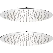 vidaXL Regenduschköpfe 2 Stk. Edelstahl Ø 30 cm