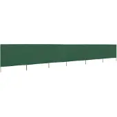 vidaXL 6-teiliges Windschutzgewebe 800 x 80 cm Grün