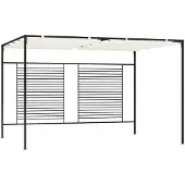 vidaXL Pavillon mit Ausziehbarem Dach 3x4x2,3 m Cremeweiß 180 g/m²