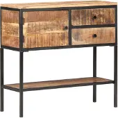 vidaXL Sideboard 85x30x80 cm Raues Mangoholz