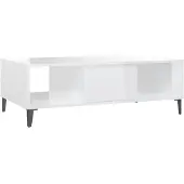 vidaXL Couchtisch Hochglanz-Weiß 103,5x60x35 cm Holzwerkstoff