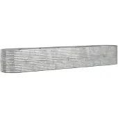 vidaXL Hochbeet Verzinkter Stahl 440x80x68 cm Silbern