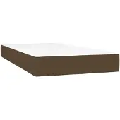 vidaXL Taschenfederkernmatratze Mittel Dunkelbraun 100x200x20 cm Stoff