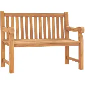 vidaXL Gartenbank 114 cm Massivholz Teak