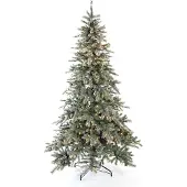 Evergreen künstlicher Weihnachtsbaum Fichte Frost grün 210 cm mit Lichterkette