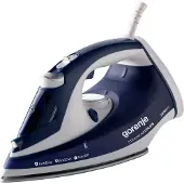 Gorenje Bügeleisen SIH2200BLC, Dampfbügeleisen, Keramik-Bügelsohle, 2,5 m, 90 g/min, Blau, 30 g/min