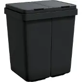 vidaXL Duo Mülleimer Anthrazit 2x25 L