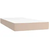 vidaXL Taschenfederkernmatratze Mittel Cappuccino 90x190x20 cm Kunstleder