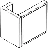 Hansgrohe Rasierspiegel Axor Uni. Rectangular neigbar, Wandmontage, mattschwarz