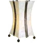 WORU Tischlampe Capiz Metall 30 oder 40 cm handgefertigt, Grösse:ca. 30 cm