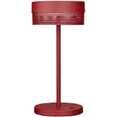 HELL LED-Tischleuchte Mesh Akku, Höhe 30 cm, indischrot