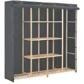 vidaXL Kleiderschrank Grau 173 x 40 x 170 cm Stoff