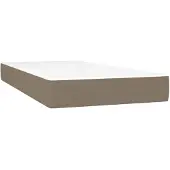 vidaXL Taschenfederkernmatratze Mittel Taupe 100x200x20 cm Stoff