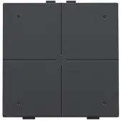 Züblin 122-52004 4 fach Taster mit LED für Niko Home Control anthracite 12252004