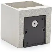LUCANDE Betongraue LED-Außenwandlampe Riak
