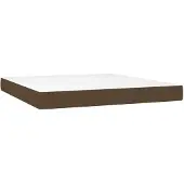 vidaXL Taschenfederkernmatratze Mittel Dunkelbraun 180x200x20 cm Stoff