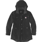Carhartt Loose Fit Weathered Duck Damen Mantel (Black,XS)