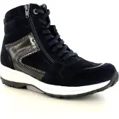 Xsensible Stiefelette Bergamo aus Nubukleder in Dunkelblau mit dezenten Applikationen