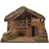 Décoris Haus Mit Led Und Moos 30x21x17 Cm