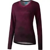 Shimano Woman's SAIKO Long Sleeve Jersey, Red