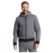 FASTWAY T-2208 Herren Motorrad Hoodie Jersey grau, 46