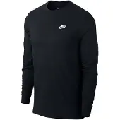 Nike Herren Langarmshirt Club AR5193-010 L - BLACK/WHITE - L