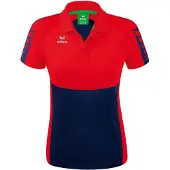 Erima Damen Poloshirt Six Wings 1112216 44 - New Navy/Rot - 44