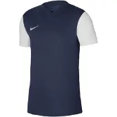 Nike Herren Dri-Fit Tiempo Premier Jersey - DH8035 Schwarz Weiß, Blau, Rot und Gelb, Farbe:Dunkelblau, Textil:L