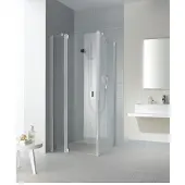 Kermi Pendeltür RAYA 1GL 12020, RA1GL12020VPK, Farbe: Silber Hochglanz Echtglas klar Clean