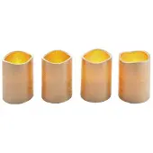 Leonique 4er Set LED Kerzen Gold
