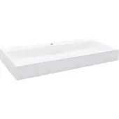 vidaXL Waschbecken 100 x 46 x 11 cm Mineralguss/Marmorguss Weiß