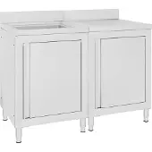 vidaXL Gastro-Spülenunterschrank Edelstahl 120x60x96 cm