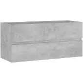 vidaXL Waschbeckenunterschrank "Güterglück" aus Spanplatte in Betongrau. Abmessungen (B/H/T) 100x45x38 cm