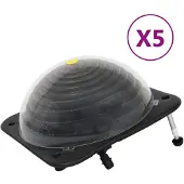 vidaXL Solarkugel Poolheizung 5 Stk. 75x75x36 cm HDPE Aluminium
