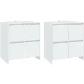 vidaXL Sideboards 2 Stk. Weiß 70x41x75 cm Holzwerkstoff