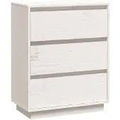 vidaXL Sideboard Weiß 60x34x75 cm Massivholz Kiefer