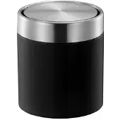 EKO Schwingdeckeleimer Fandy 1,5 l schwarz edelstahl