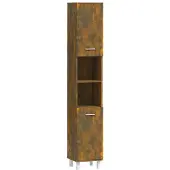 vidaXL Badschrank Räuchereiche 30x30x179 cm Holzwerkstoff