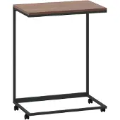 vidaXL Beistelltisch mit Rollen Schwarz 55x35x70 cm Holzwerkstoff