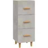 vidaXL Sideboard Betongrau 34,5x34x90 cm Holzwerkstoff