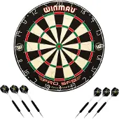 Winsport Winmau, Wettkampf-Dartboard "PRO-SFB" inklusive 2 Satz Winmau Steeldarts