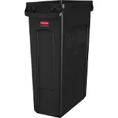 Rubbermaid Abfallbehälter Slim Jim, L 510 x B 280 x H 750 mm, 87 l, Kunststoff, schwarz