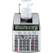 Canon P23-DTSCII Tischrechner mit Druckfunktion, 12-stellig, Farbrollendruck S/R, batteriebetrieben oder Netzteil AD-11 optional, weiß