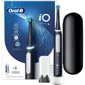 Oral-B iO 4n, Erwachsener, Rotierende-vibrierende Zahnbürste, Tägliche Pflege, Sensibel, Super sensitive, Whitening, Schwarz, 2 min, Akku