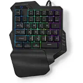 Nedis GKBDS110BK Kabelgebundene Gaming-Tastatur USB-A Folientasten RGB einhändig